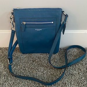 Coach Legacy Blue Leather crossbody